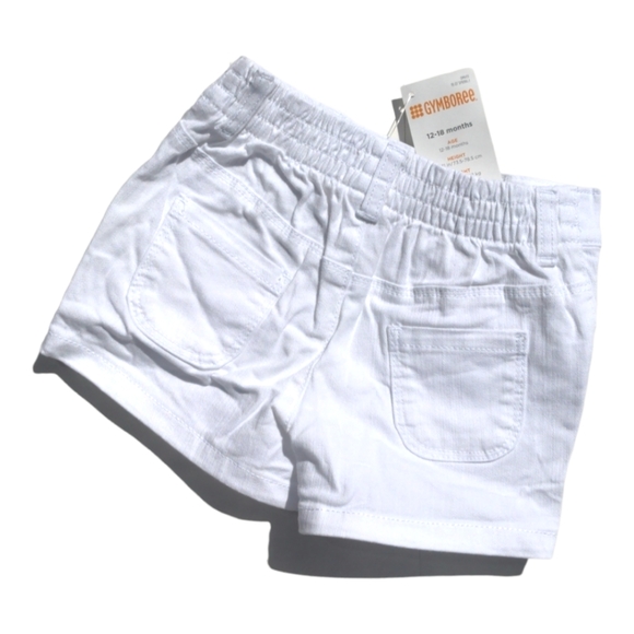 Gymboree Girl 12-18m White jean Short - Picture 2 of 3